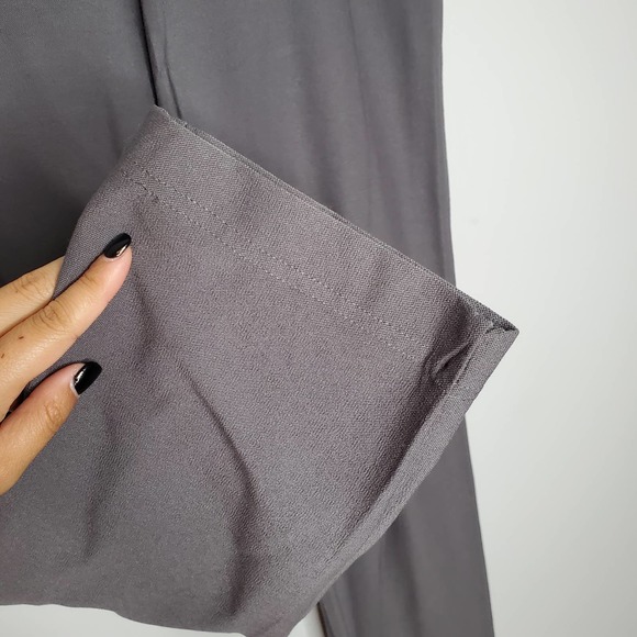 EILEEN FISHER Grey Washable Stretch Crepe Slim Fit Ankle Pants Sz Small S - Picture 4 of 8